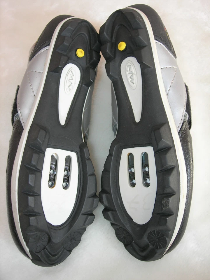 NUEVO NORTHWAVE Mujer Negro Plata MTB Ciclismo Zapatos 37 6 Bicicleta de Montaña Italia de colección Foto 4 de 4