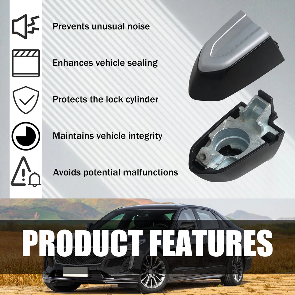 1x Nueva manija de puerta cerradura cilindro cubierta lado del conductor para Cadillac CT6 2016-2020 Foto 3 de 4