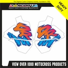 SUZUKI DR 250 350 MOTOCROSS TANK GRAPHICS DECALS STICKERS BLUE ORANGE