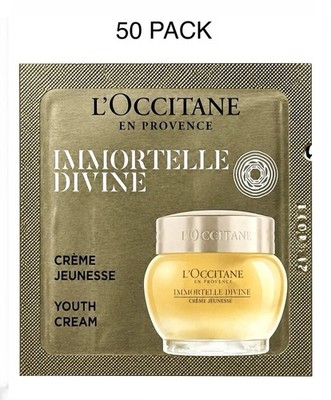 L'Occitane Immortelle Divine Cream 50pk Sample Travel Size (1.69oz