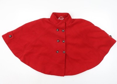 Made with love Damen Jacke Poncho rot Größe S geknöpft