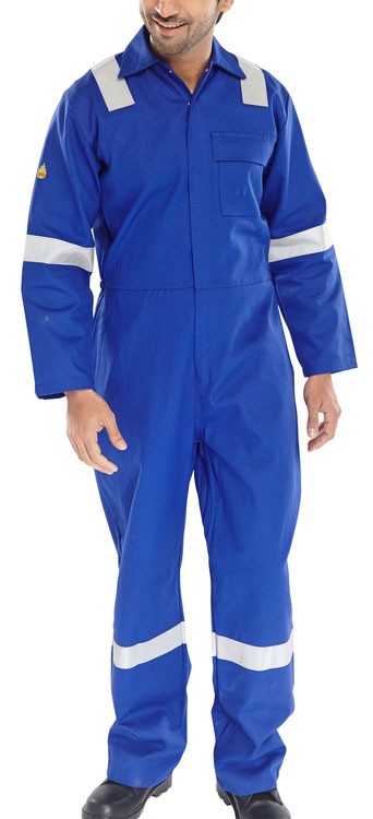 Beeswift Nordic Design Fire Retardant Boilersuit Royal Blue Size 50