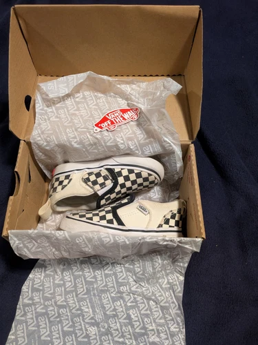 Asher V V Vans Ragazzi (Checkers) Nero Naturale 6T