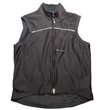Vintage REI Vest Men's Large Black Full Zip Stretch Hiking Sleeveless USA Made