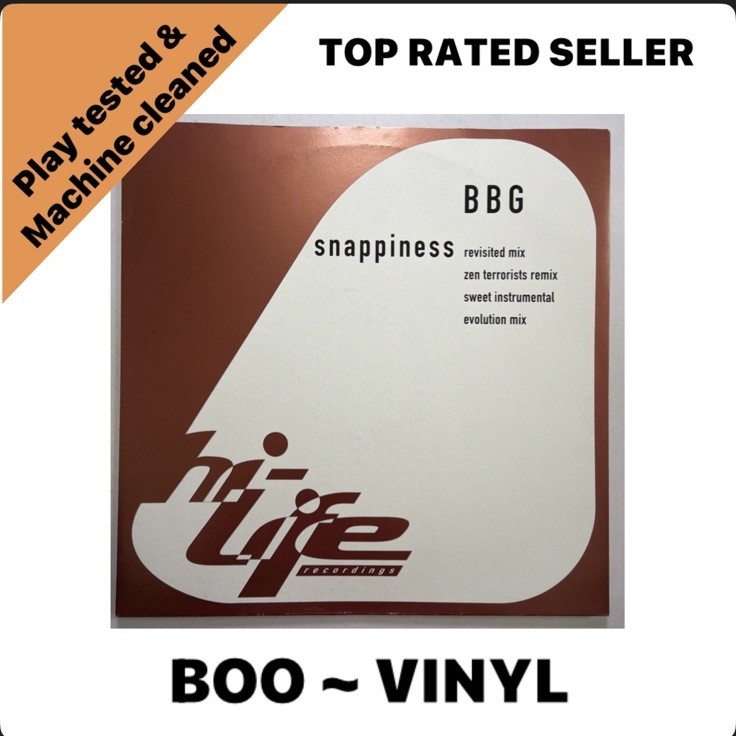 BBG - Snappiness 12” Hard Trance Vinyl Record EX / EX
