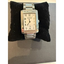 Authentic COACH Stainless Steel Rectangular Face Swiss Quartz