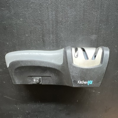KitchenIQ Electric Knife Sharpener S0029 Gray Black Non-Slip Base