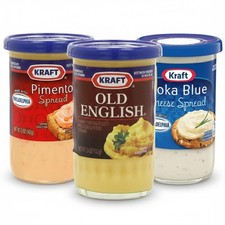 Kraft Old English / Pimento / Roka Blue Cheese Spread 5 oz Each Jar New