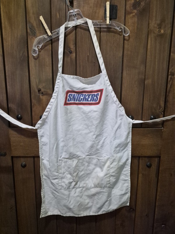 Vintage Snickers Candy Bar Brand Ad  Over Neck Apron  Smock  Cover All