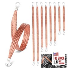 Ground Strap Automotive,8pcs 10/13/15/20 inch Grounding Strap 8pcs-Plus-Brown