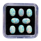 8 Pcs Australian Opal 7x5mm Oval Cabochon AAA Quality Lab Created Gemstone Lot