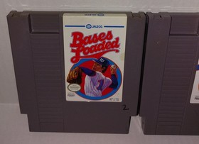 Bases Loaded 1 and 2 NES MLB Pro Baseball Simulator Lot Of 2 Nintendo Games