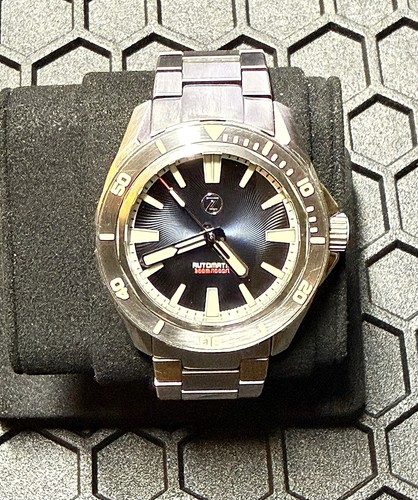 Zelos Swordfish V2 Automatic 300m Diver Stainless Steel Blue Dial Men's Watch