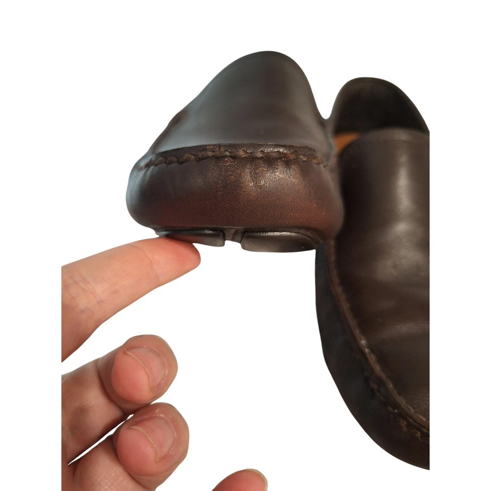 Mocasines Prada Marrón Cuero Suave Conductores Zapatos Talla 9 Foto 2 de 4