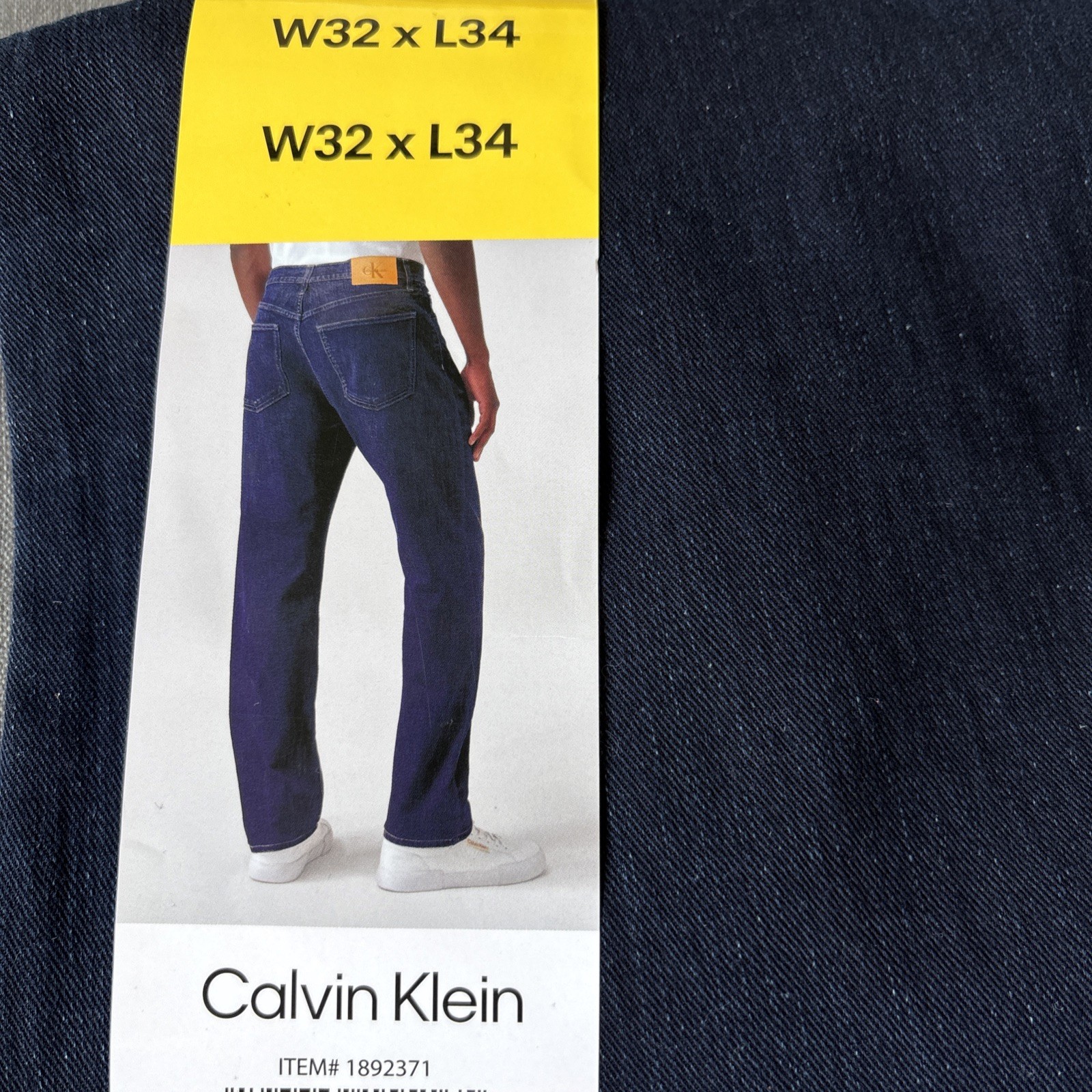 NEW Calvin Klein Men's Straight Fit Vintage CK Navy Blue Den