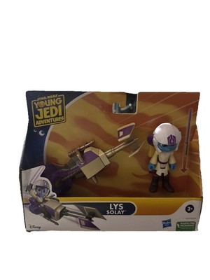 Star Wars Young Jedi Lys Solay Figure & Speeder Bike Vehicle Disney Hasbro