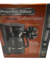 Proctor Silex robuste Kaffeemaschine 12 Tassen automatische Pause & Servieren Neu ungeöffnete Verpackung