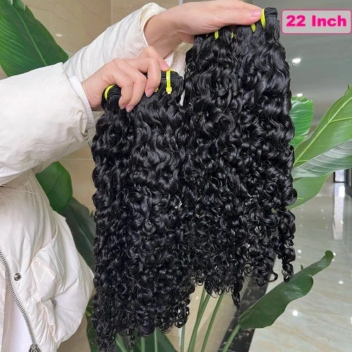 Paquetes de cabello humano crudo rizado birmano 12A sin procesar vietnamita hinchable rizado Foto 2 de 4