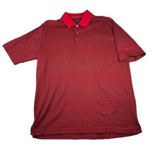 Burberry London Mens Golf Polo Shirt M Red Striped Designer Made In Italy Casual