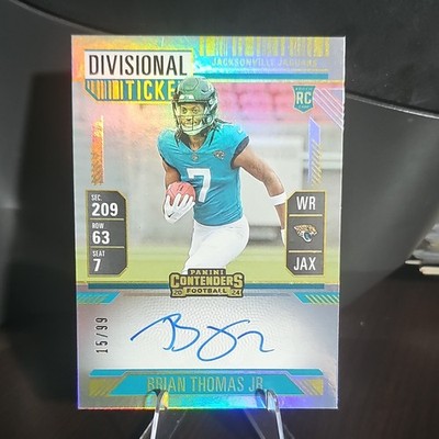 Panini 2024 Contenders Brian Thomas Jr. Divisional Ticket RC Auto /99 #103