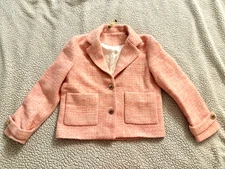 Maje Cropped Jacket in Light Orange Size 38 