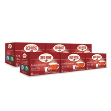 Red Rose English Breakfast Tea K Cups 12 Count Single Serve Black Tea Box
