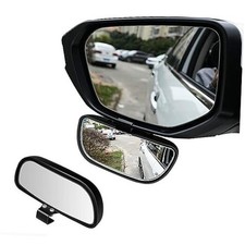 Blind Spot Car Mirror, Vehicledjustable 360  Rotationuxiliary Convex A Black