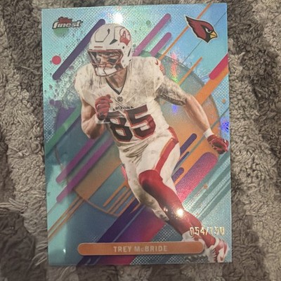 Topps Finest 2025 Trey McBride Arizona Cardinals /150 Rare Variation SSP Blue