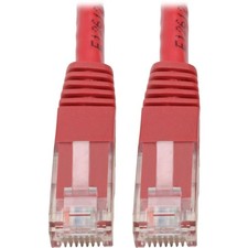 Tripplite N200005RD 5ft Cat6 Gigabit Patch Cable RJ45 M-M Red
