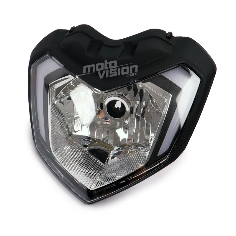 Optique de phare avant pour moto Yamaha MT125 modèle 2016 coloris noir d'origine