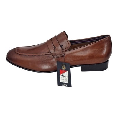 M&S Collection Klassisch Elegante Leder Slipper Herren Halbschuhe UVP 99,00£