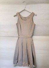 IZOD Khaki Women's Dress, Pleated With Belt, Sleeveless SIZE 2