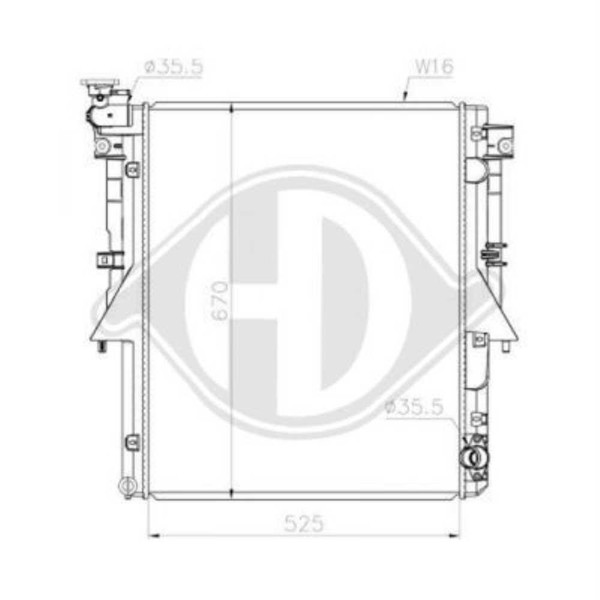KüHler WasserküHler MotorküHler FüR Mitsubishi L 200/Triton Kj_ Kk_ Kl_ 2.4 DI-D-image