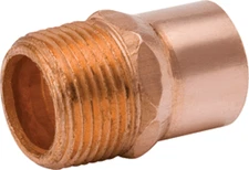 MUELLER W01113 Adapter 3/8" x 1/2" OD Wrot Copper 700 PSI C x MPT