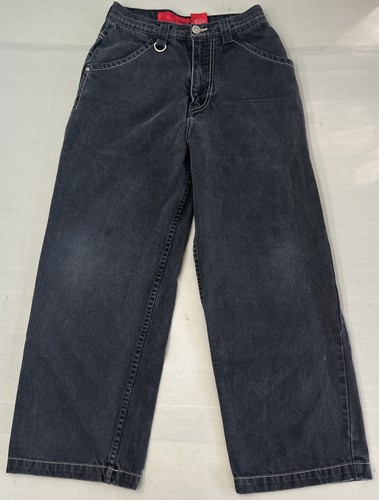 Vintage JNCO bestickte Krone Royal Jeans 29x28 Baggy Wide Jugend Größe 18 90er Y2K - Bild 5 von 12