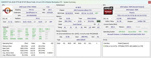 HP ZBook Firefly G10 A Ryzen 9 32GB or 64GB DDR5 1TB SSD FHD+ 14" Touch Laptop - Picture 19 of 24