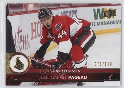 2017-18 Upper Deck Exclusives 78/100 Jean-Gabriel Pageau #137 c7a