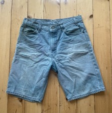 VTG 90s Levi's 550 Orange Tab Sage Green Denim Shorts Made in USA Men's 33 L00