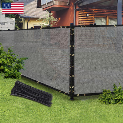 Badao Gray 4Ft X 50Ft Outdoor Privacy Screen Fence Mesh Shade Net Cover Ideal