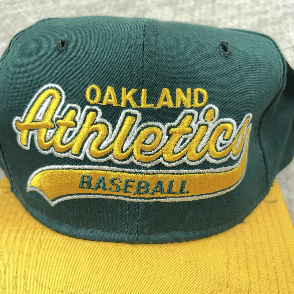 De Colección Oakland Atletismo Gorra Gorra SnapBack Años 90 Starter Script Barrido de Colas Broto SNAP Foto 3 de 4
