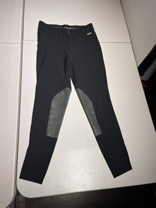 Kerrits Pants Women's Large Black  Equestrian Knee Patch Breeches Pull On
