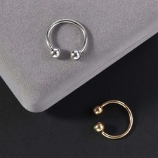 Gold Silver Double Ball Ring Women Adjustable Geometric Knuckle Band Jewelry
