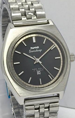 HMT Sandeep 17 Jewels Hand Winding Wrist Watch For Men's In Working Condition