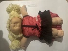 Cabbage Patch Kids Doll Blond Hair Blue Eyes Girl Spanish Dress World Traveler