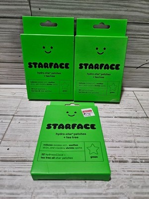 Lot of 3 Starface Hydro-Star Patches + Tea Tree Green 32 Hydrocolloid Patches