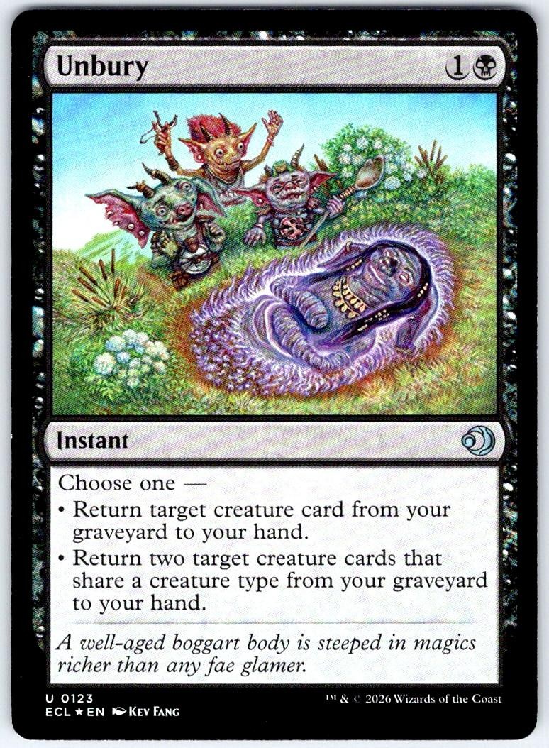 Unbury 123 Uncommon Lorwyn Eclipsed MTG Foil Near Mint