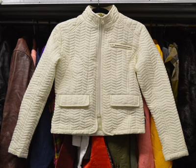 Clique Quilted Jacket Cream Off White Full Zip Women Size S