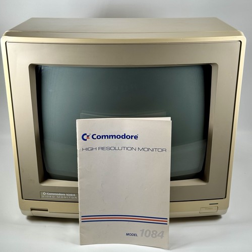 Commodore 1084-D Computer Monitor Vintage SN#XT1058745 Made August 1989 ...