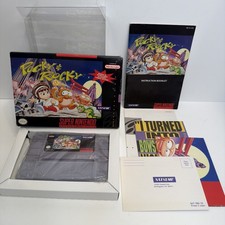 Pocky & Rocky SNES Super Nintendo Game CIB Co...