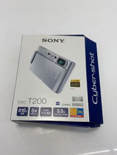 Sony DSC-T200 BLACK Cyber Shot Digital Camera w/charger battery strap